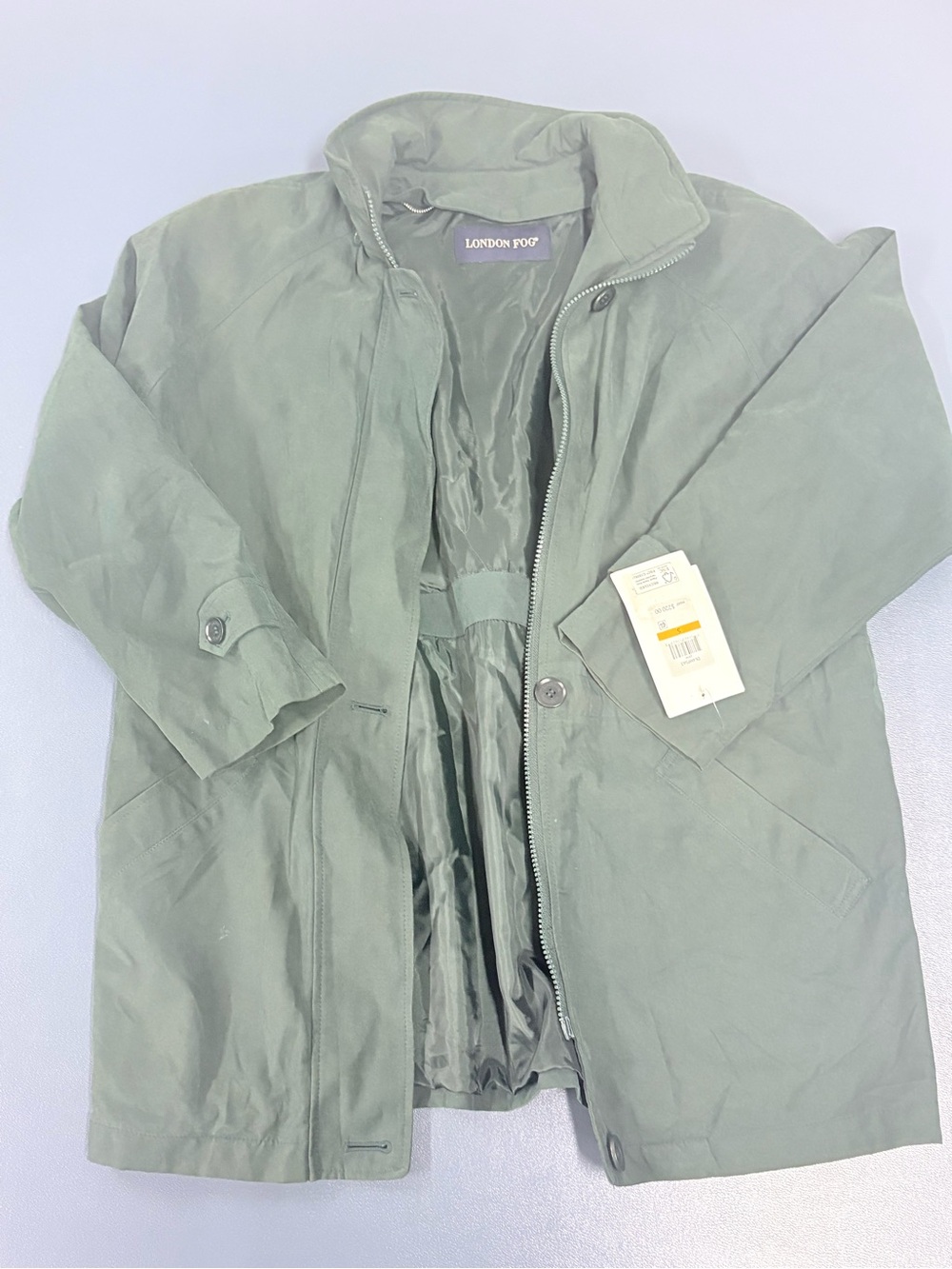 London Fog Hooded Field Jacket in Olive